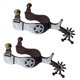 thumbnail image 5 of 2 piezas de caballos espuelas occidentales de vaquero con equipo giratorio en equipo ecuestre tallado diseño antiguo de puta de caballo para, 5 of 8