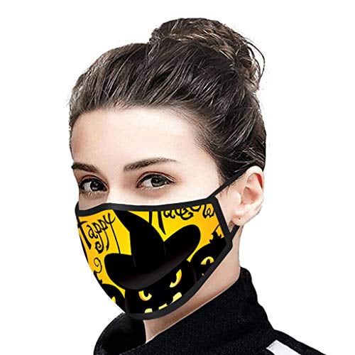 Kaideny Funny Animal Pattern Adults Fashion Breathable Washable Reusable Face Protective Mouth Cloth Bandanas for Outdoors Halloween Decorations Party 