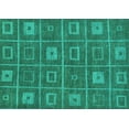 thumbnail image 1 of Ahgly Company Machine Washable Indoor Rectangle Abstract Turquoise Blue Modern Area Rugs, 5' x 7', 1 of 4