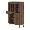 thumbnail image 3 of Furniture of America Alzon Wood Multi-Storage Wine Rack in Distressed Walnut, 3 of 7