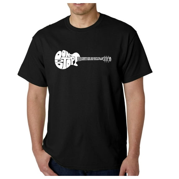 LA Pop Art Men's Word Art T-Shirt - Don't Stop Believin'