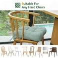 thumbnail image 7 of 3.5" Thick Square Chair Cushion Seat Pads, 16.5'' x 16.5'' Olefin Kitchen Chair Pads with Ties and Non-Slip Backing, 7 of 7