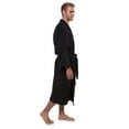 thumbnail image 3 of Texere Mens Luxury Terry Cloth Bathrobe - Modal & Organic Cotton (EcoComfort, Black, LXL), 3 of 6