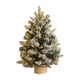 thumbnail image 2 of Mini árbol artificial de Navidad de 18 pulgadas | Pino navideño verde nieve de sobremesa | Decoración navideña de mesa de plástico blanco para oficina y hogar | Tamaños de 23,6 pulgadas y 17,7, 2 of 6