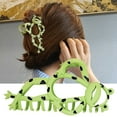 thumbnail image 2 of Cartoon Metal Hair Claw Clips Funny Frogs Hair Catch Barrette Large Hair Clips Non-slip Strong Hold Hair Accessories, 2 of 8