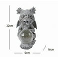 thumbnail image 3 of Cute LED Light-Up Dragon Statue with Cracked Glass Ball - 8.7inch Fantasy Garden Decor Resin Sculpture for Outdoor/Indoor Mystical Ambiance, 3 of 6