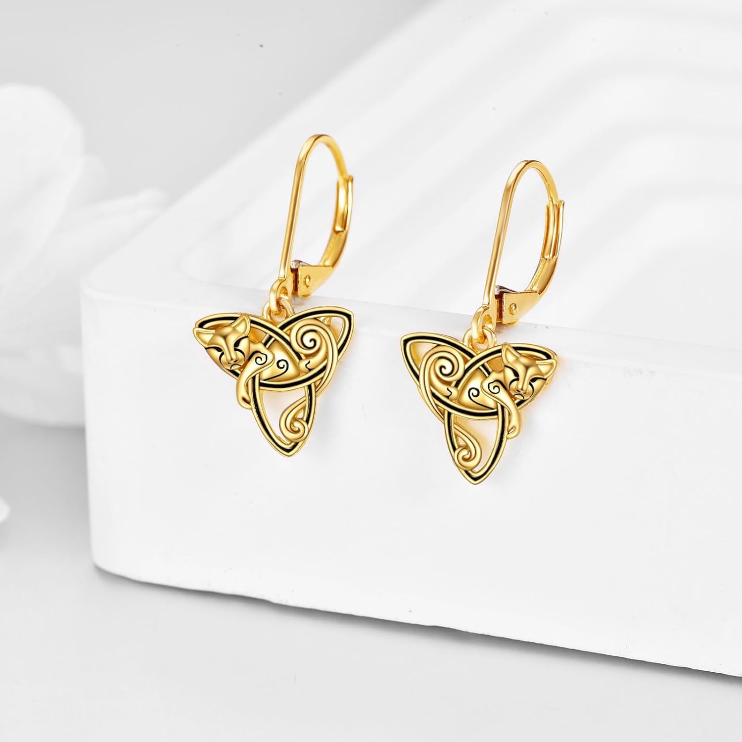 14K Gold Bee/Owl/Hummingbird/Orca/Cat/Butterfly/Cardinal Earrings for Women Earrings Leverback Earrings Jewelry Gifts