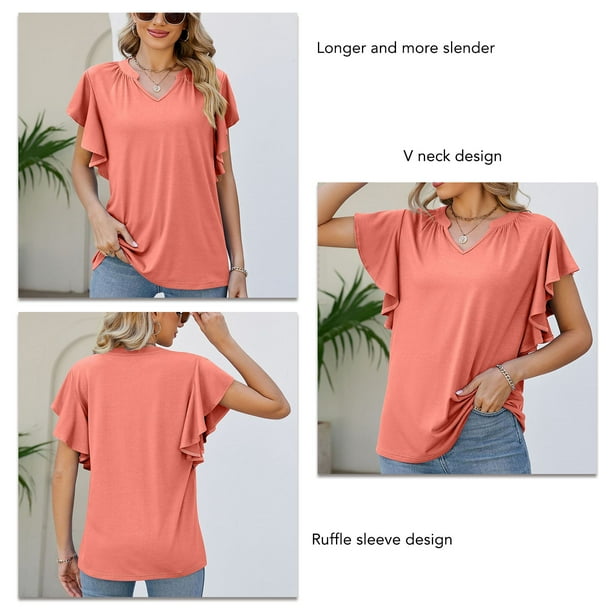 Blusa coral mujer sale