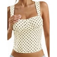 thumbnail image 3 of Women'S Square Neck Sleeveless Tank Tops Basic Tight T Shirts Color XS, 3 of 9