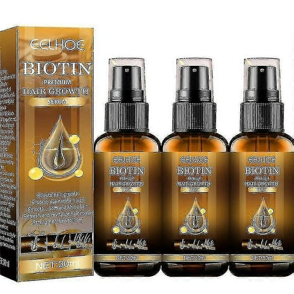 3x Biotin Hair Growth Spray Anti Dandruff Itching Treatment Dry Frizzy Nourish Scalp Damaged Repair Serum Hair Care Essential Oils - Youa