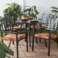 thumbnail image 3 of Greendale Home Fashions 18 x 18 in. Kinnabari Stripe Outdoor Dining Seat Cushion (4-Pack), 3 of 6