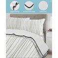 thumbnail image 4 of Quilts Twin XL Size, Sage Green Soft Comforter Bedding Set for Bed, Abstract Lines Gradient Minimalist Modern Lightweight Quilted Bedspread with Pillow Cover(2 Pieces) for All Season, 68x98 Inch, 4 of 6