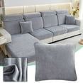 thumbnail image 2 of Guanhe Dark Gray Throw Pillow Covers Cases for Couch Sofa Home Decoration Outdoor Solid Soft Chenille Pillowcase 18 x 18 Inches, 2 of 7