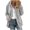 Gray-solid color, variant on YanHoo Womens Plaid Sherpa Jackets Full Zip Up Long Sleeve Hooded Sweatshirts Oversized Fuzzy Fleece Winter Coat with Pockets