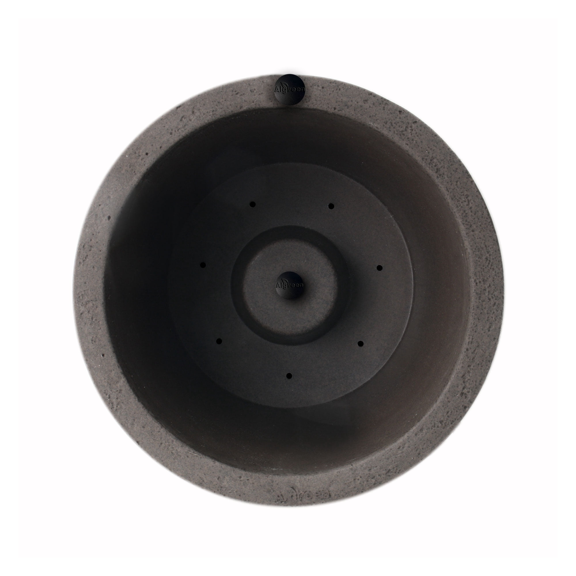 Algreen Crete 25" Self-Watering Planter, Tall, Brownstone Resin