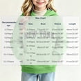 thumbnail image 3 of NEBWOAK Girls Fleece Hoodie, Green Pullover Sweatshirt Long Sleeve Varsity Print,Size 10-11T, 3 of 6