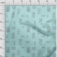thumbnail image 3 of oneOone Viscose Jersey Light Blue Fabric Abstracts Diy Clothing Quilting Fabric Print Fabric By Yard 60 Inch Wide, 3 of 7
