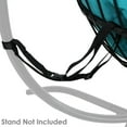 thumbnail image 6 of Sunnydaze Dalia Resin Wicker Egg Hanging Chair with Cushions, Teal, 6 of 8
