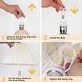 thumbnail image 4 of Chic Desk Light, Stable Ball Base Pleated Table Lamp With Long Service Life For Bedroom And Home Office Decor, Rocker ON/OFF Switch Rattan Metal Base Compact Lamp, 4 of 5