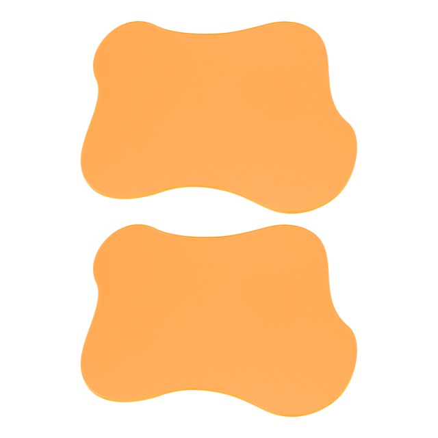 Unique Bargains 2pcs Acrylic Irregular Coaster, Creative Coaster Mug Pad Coffee Cup Coaster, Orange (7x6 Inch)