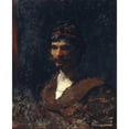 thumbnail image 2 of Mariano Fortuny Marsal 12x14 Gold Ornate Wood Frame and Double Matted Museum Art Print Titled - Bust of a Man. Allegory of Bacchus (circa 1868), 2 of 4