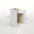 thumbnail image 2 of LUXEYARD Kitchen Base Cabinets, Sideboard Storage Cabinet, Entryway Cabinet with 1-Drawer & Adjustable Shelf, 12" W X 24" D X 34.5"H, 2 of 7
