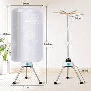 Uten Compact Electric Clothes Dryer, Ventless Folding Laundry Dryer Machine with Dry Bag for Travel, RV, Home, Apartment, Grey