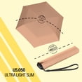 thumbnail image 3 of Knirps US.050 Ultra Light Pocket Size Manual Rain Umbrella in Peach – 4oz Portable Travel Umbrellas with 35" Quick Dry Canopy, Windproof up to 62mph, Matching Quick Dry Protective Cover Included, 3 of 7