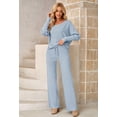 thumbnail image 2 of Conjunto de suéter de punto AOHITE para mujer con pantalón, 2 of 8