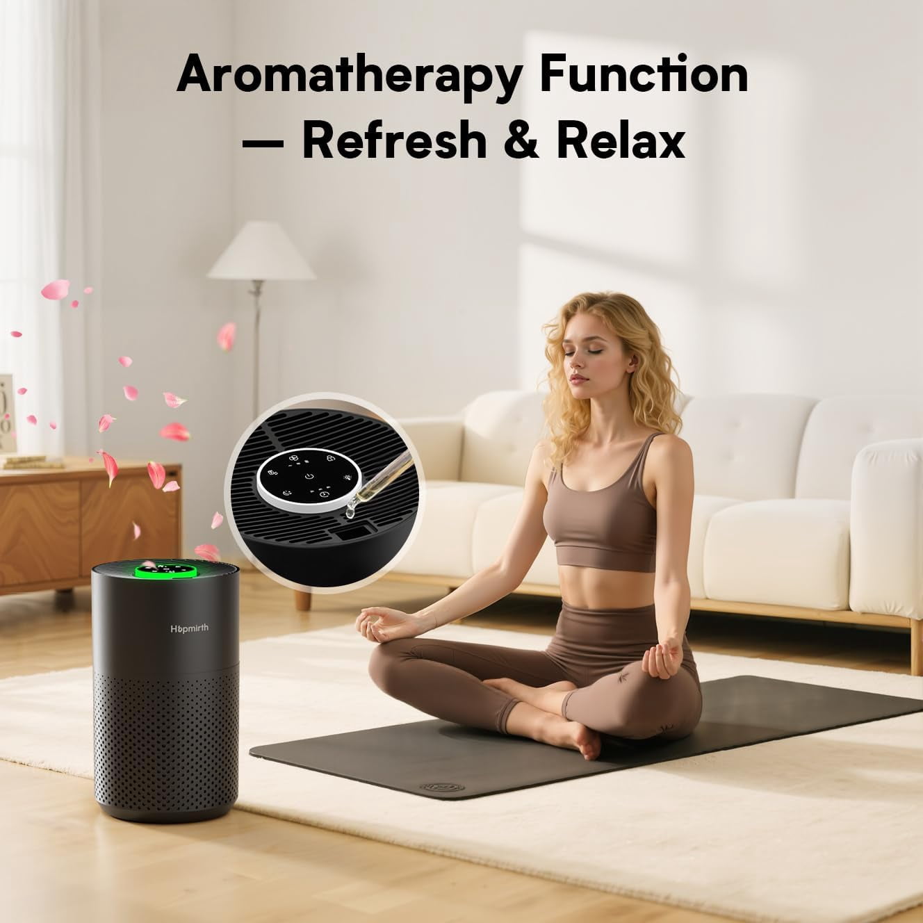 Upgraded Air Purifiers for Bedroom & Home with H14 True HEPA Filter, Covers Up to 1280ft², 360 ° Air Intake, Quiet Pet Air Purifier, Fragrance & Timer, Removes Smoke,Pet Dander & Pollen,White