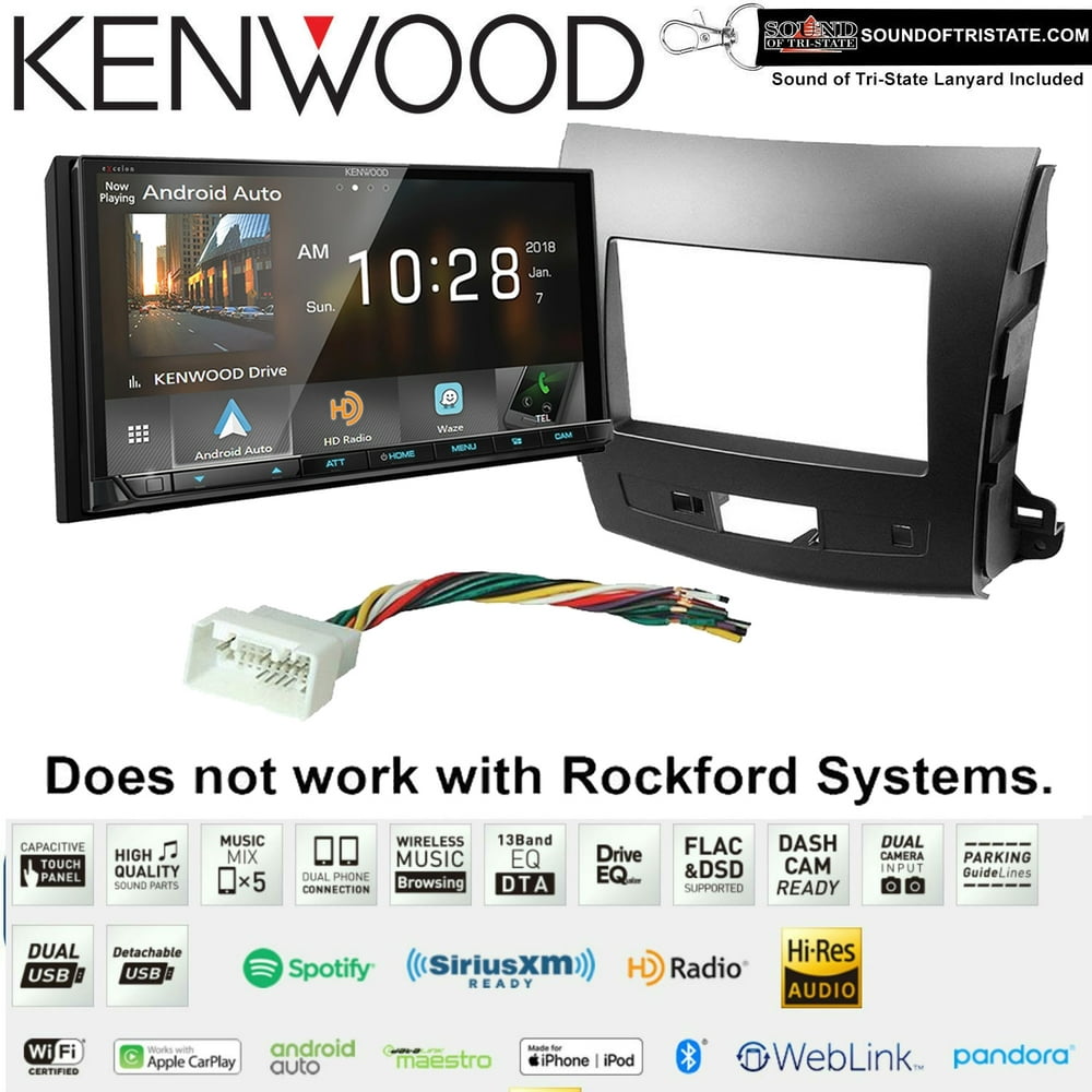 Kenwood DMX905S 6.95" Digital Media Receiver Install Kit