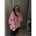 thumbnail image 1 of Chandail en Tricot à Col Rond pour Femmes, Broderie Mode, Manches Longues, Chandail-Over, Chandail Ample pour Femmes, 1 of 5