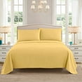 thumbnail image 2 of Sweet Home Collection 1500 Series Bed Sheets - Extra Soft Microfiber Deep Pocket Sheet Set - Yellow, Split King, 2 of 6