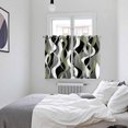 thumbnail image 3 of Sage Green Stripe Kitchen Curtains 63 Inch Length, Grey White Geometric Modern Abstract Grommet Top Bedroom Living Room Curtains, Light Filtering Cafe Curtain Drapes 2 Panels Set 104''x63'', 3 of 8