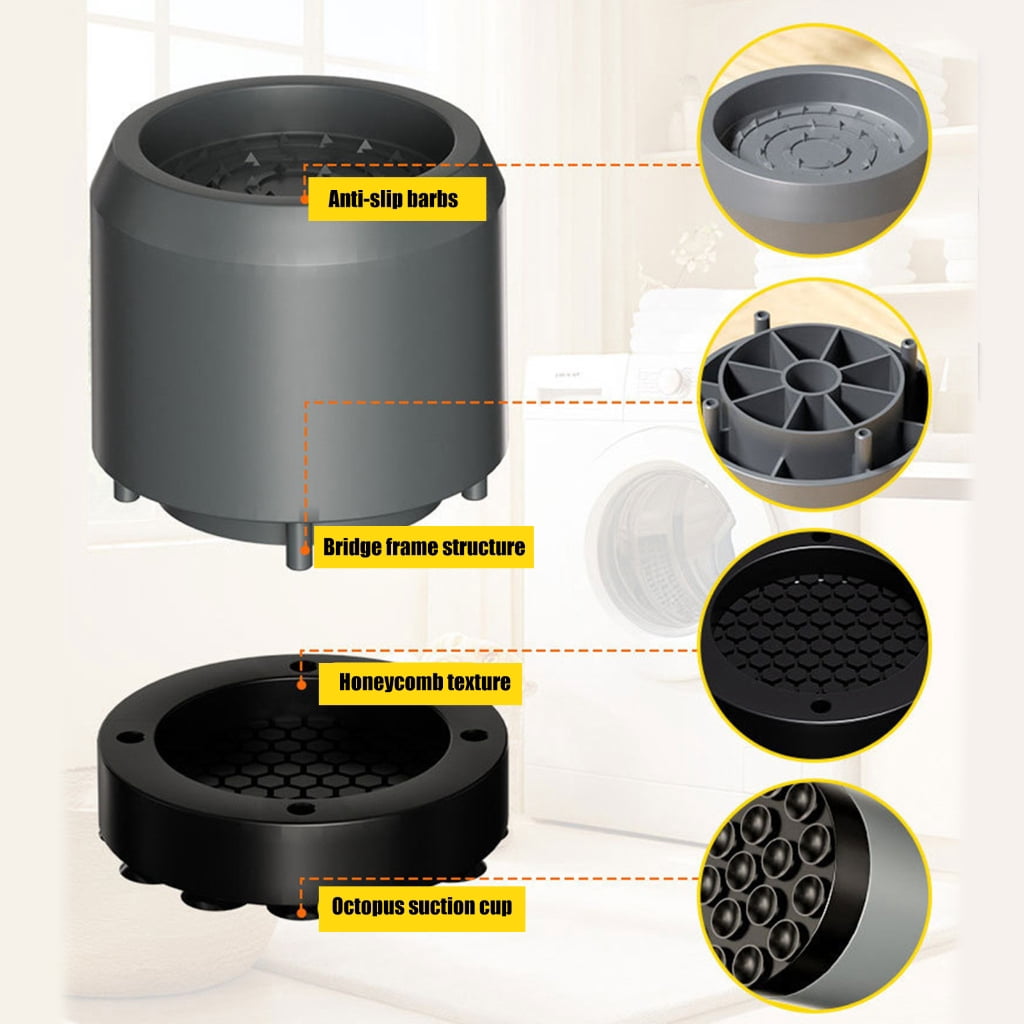 Pack of 8 Shock Absorbent Feet Perfect for Washing Machine and Fridge Stability