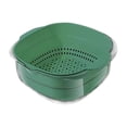 thumbnail image 3 of Colador Tazón Coladores Cestas de drenaje de verduras Cesta de lavado de verduras multifunción Cesta de lavado de limpieza para alimentos Limpieza de Verde oscuro, 3 of 8