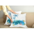thumbnail image 2 of Ambesonne Beach Throw Pillow Cover 2 Pack, Seashells Blue Palm Art, 24", Blue White, 2 of 7