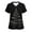 Q-Multicolor#scrub tops for women, variant on Womens Christmas Scrub Tops V-Neck Short Sleeve Working Uniform Xmas Tree Print Nurse Uniform Stretchy Holiday Tunic Blouse with Pockets Christmas on Sale Multicolor XL