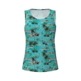 thumbnail image 4 of Qekee Hawaii Palms print Womens Workout Tank Tops Scoop Neck Loose Sleeveless Tops Athletic Gym Shirts, 4 of 9