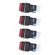 thumbnail image 5 of Interruptor de botón pulsador 25 uds. Interruptor de botón pulsador de bloqueo automático ABS latón botones redondos interruptores para automatización de equipos eléctricos 8 pines 220V(Rojo), 5 of 8