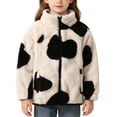 thumbnail image 6 of Atogsazn Kids Girls Fleece Zip Up Jacket Childrens Casual Sherpa Long Sleeve Coat Winter Thick Warm Tops White 7-8Years Fashion, 6 of 7