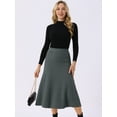 thumbnail image 5 of DARING DIVA Women's A-Line Skirts Stretchy Sweater Midi Skirt M Dark Gray, 5 of 8
