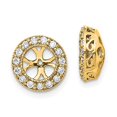 thumbnail image 4 of 14K Yellow Gold A Diamond Earring Jackets, 4 of 5