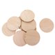 thumbnail image 5 of Discos de madera con agujeros: monedas de madera natural, círculos de madera, amuletos redondos de madera 100mm 10 piezas, 5 of 9
