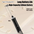 thumbnail image 2 of Xylobyte Rechargeable Milk Frother Handheld, Coffee Frother Wand Drink Mixer with Stainless Steel Whisk for Coffee, Cappuccino, Lattes, Frappe, Matcha and Hot Chocolate, Black, 2 of 10