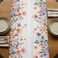 thumbnail image 5 of Table Runners 90 Inches Long Dress Scarves, Pink Spring Floral Farmhouse Coffee/Dining/Kitchen Table Runner for Living Room, Elegant Flowers Farmhouse Botanical Wooden 13x90 Inch, 5 of 9