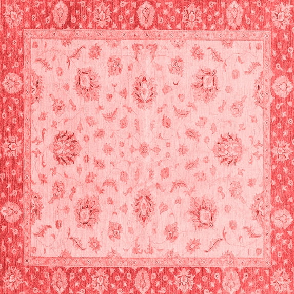 Ahgly Company Indoor Square Oriental Red Traditional Area Rugs, 3' Square