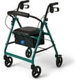 thumbnail image 7 of Medline Aluminum Rollator, Folding Rolling Walker, 6" Wheels, 250lb Weight Capacity, Green, 7 of 7
