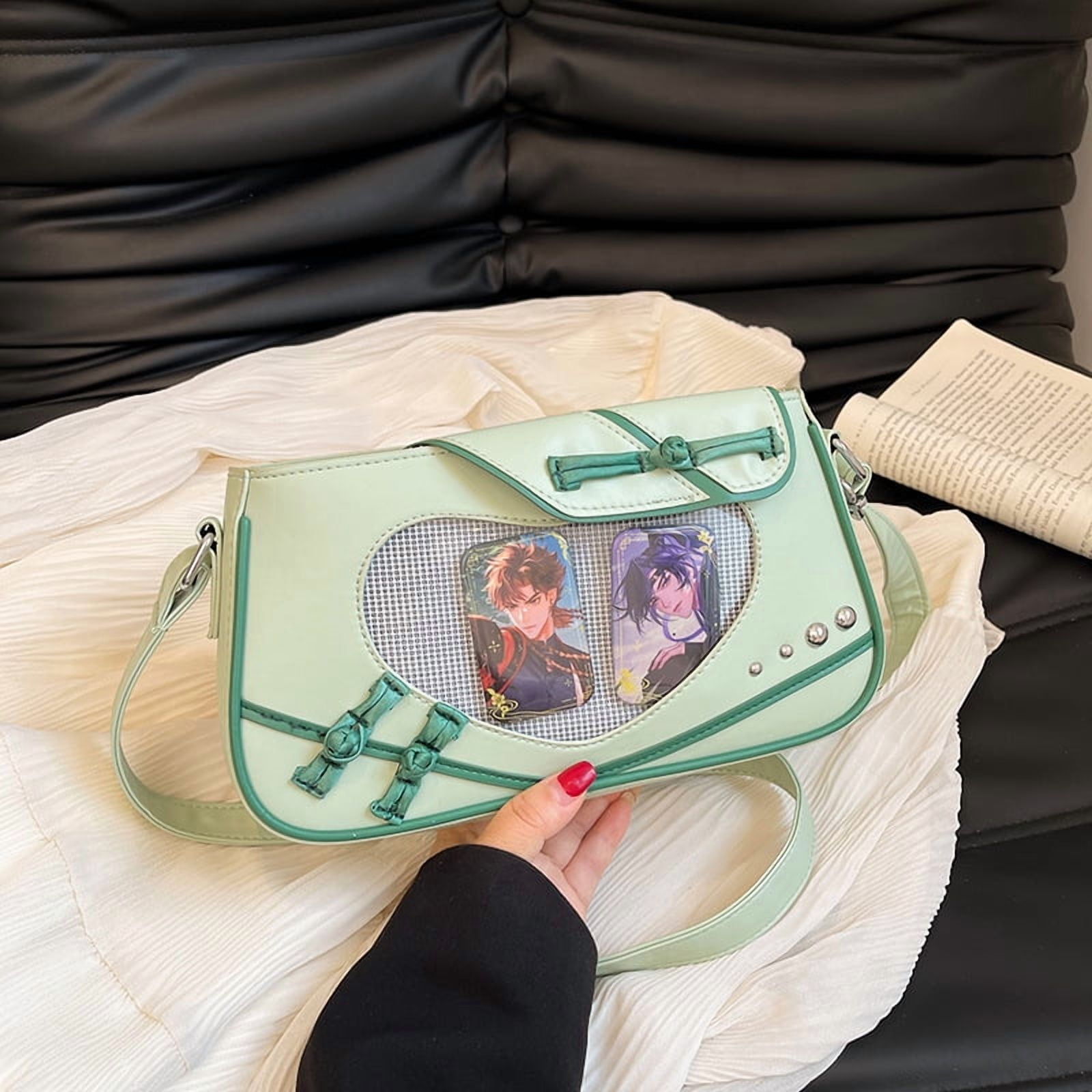 Baguery Fairycore Ita Bag - Y2K Aesthetic Anime Crossbody Bag (5.9×10.6×2.8in) Small Capacity Casual Shoulder Bag with Tassels​