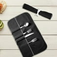 thumbnail image 2 of 12 Pcs Cutlery Storage Bags, Anti-Tarnish Silver Bags, Black Felt Organizers for Spoons, Knives, Forks, with Slots, Quality Felt, Dust and Oil Resistant, Portable and Compact, 2 of 5